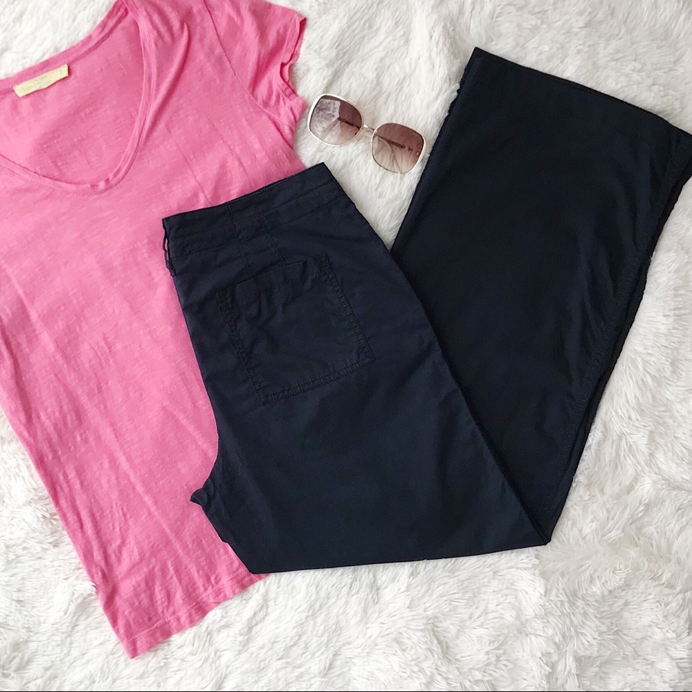 Loft navy pants with drawstring size 8